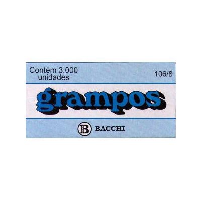 Grampo 106/8 Galvanizado Rocama Cx.c/3000 Bacchi
