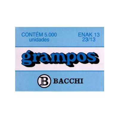 Grampo 23/13 Galvanizado Enak13 Cx C/ 5000 Bacchi