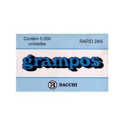 Grampo 24/6 Galvanizado Rapid Cx C/ 5000 Bacchi