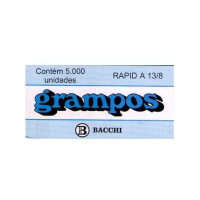 Grampo 13/8 Galvanizado Rapid Cx C/ 5000 Bacchi