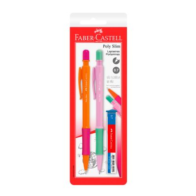 Lapiseira Poly Slim 0.5mm Rs/rx Sm/05slimrr Bls C/2 Faber-castell