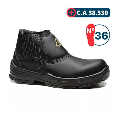 Botina De Seguranca Elastico Bico Composite Preto N°36 Bracol