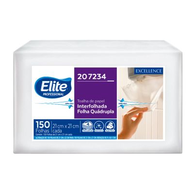 Papel Toalha Interfolhado Branco Excellence 150 Folhas Elite Professional
