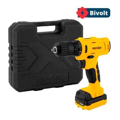 Parafusadeira E Furadeira Bateria Pfv120 Bivolt Vonder