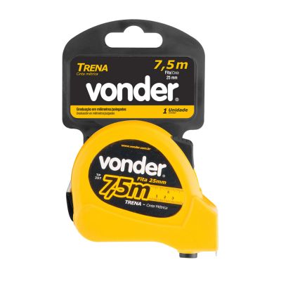 Trena Curta De Aco 7,5m X 25mm Vonder