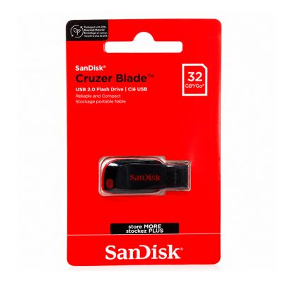 Pen Drive Cruzer Blade 32gb Sdcz50 Usb 2.0 Sandisk