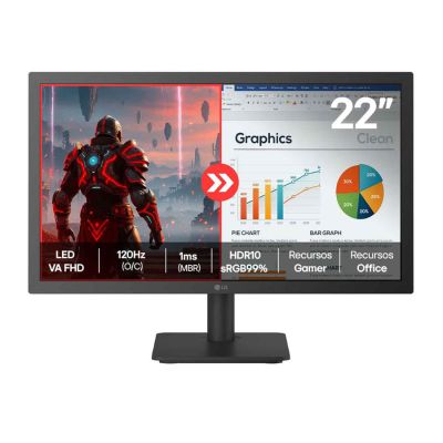 Monitor 22 Led Gamer / Full Hd / 120hz / Vga / Hdmi 22u403a Lg