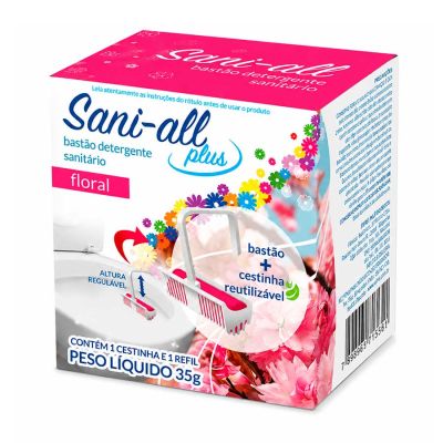 Odorizante Sanitario Bastao C/ Cestinha Floral 35g Sani All