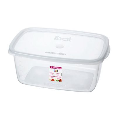 Pote Plastico Retangular Transparente 3,2l Sr190 Sanremo