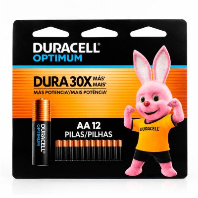 Pilha Alcalina Aa Optimum 1,5v C/ 12 Un Duracell