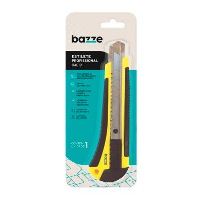 Estilete 18mm Metal Largo Emborrachado B4019 Bazze