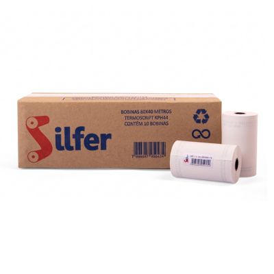 Bobina Termica 80 X 40m Branca 44g Kph44 C/ 10 Silfer