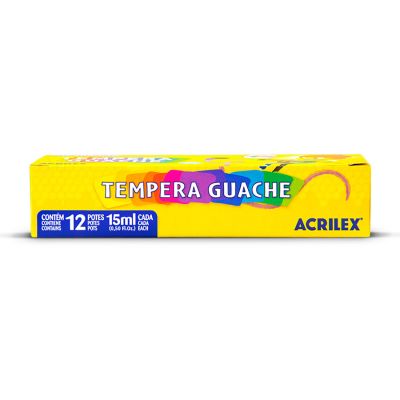 Tinta Guache 15ml C/12 Cores Acrilex