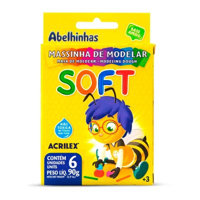 Massa De Modelar Soft C/6 Cores Acrilex
