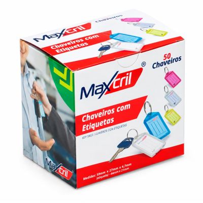 Chaveiro Plastico Sortido C/ 50 Maxcril